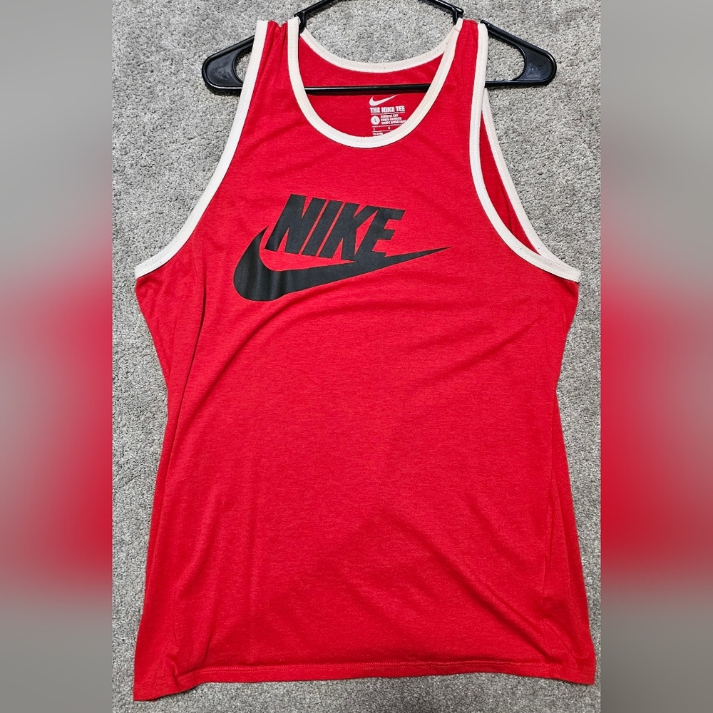 Nike Red Athletic Tank with White Trim
